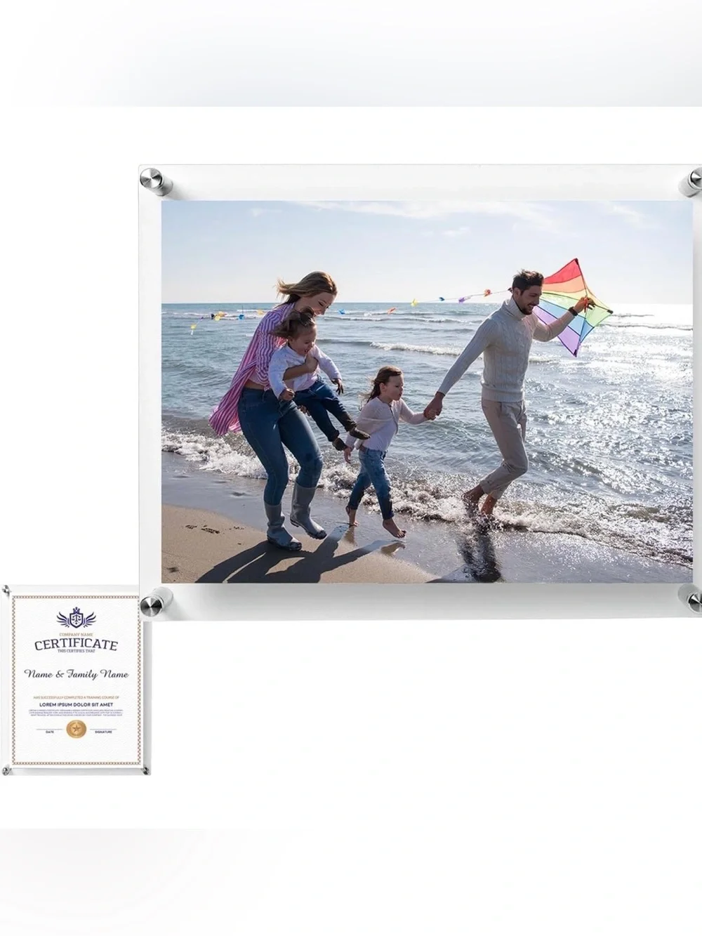 Acrylic Floating Frame Photo Display in Clear
